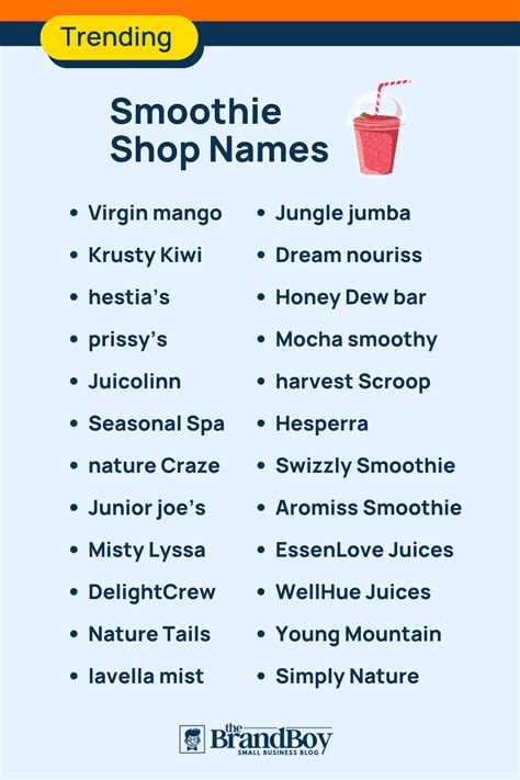 smoothie names generator